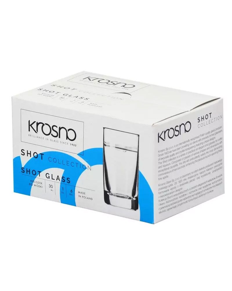 KROSNO X-Line Verre à Vodka, Lot de 6, 25 ml