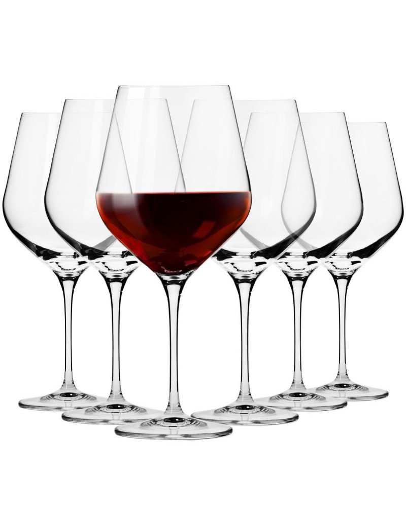6x) Verres à Vin rouge 860ml en Cristallin (pour Bourgogne